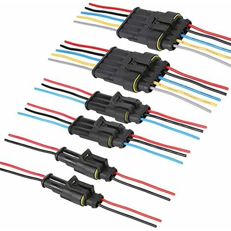 10 pezzi 5 set connettori elettrici maschio femmina per autoveicoli  impermeabili spina a 2 Pin con cavo per auto moto Scooter Marine -  AliExpress