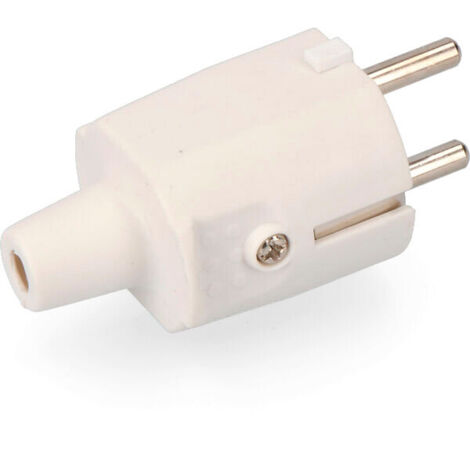 Spina in gomma EDM 10/16A 250V T/TL IP44 4,8mm Bianco (confezionata)