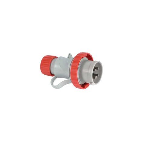 SPINA INDUSTIALE VOLANTE ROSSA 3P+N+T IP67- - 16A colore rosso 70145V - 2 pezzi FANTON