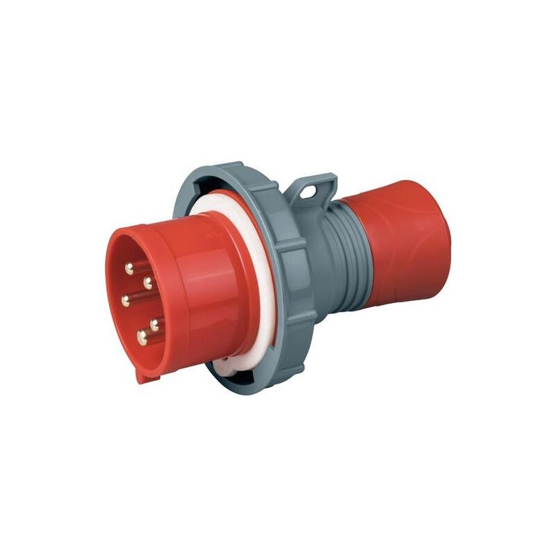 Spina Industriale 380v A Cablaggio Rapido, 3p n t, 16a, Ip67, Rosso...