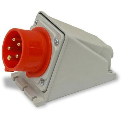Spina industriale da parete, 380V, 3P+N+T, 32A, IP54 - Rosi 1001134