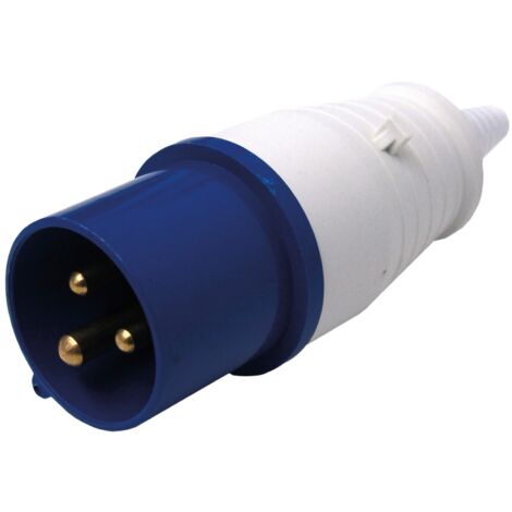 spina industriale IP44 16A 2P+T tensione 220V a 2 posti norme CEE