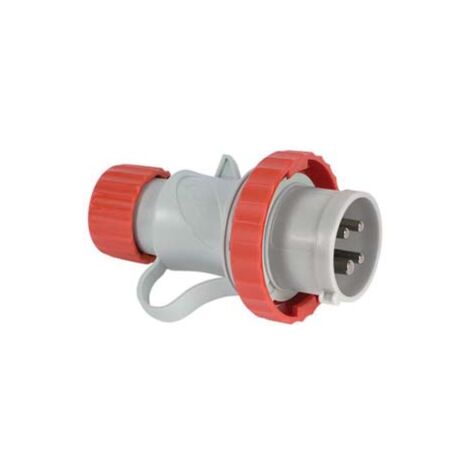 SPINA INDUSTRIALE VOLANTE ROSSA 3P+N+T IP67- - 16A colore rosso 70165V - 2 pezzi FANTON