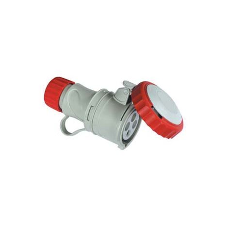 SPINA INDUSTRIALE VOLANTE ROSSA 3P+N+T IP67- - 16A colore rosso 71145V - 2 pezzi FANTON