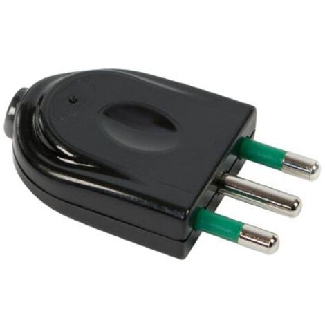 Spina italiana dritta Fanton 2P+T 16A modello Easy Nero 82521-E