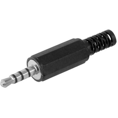 spina jack 3.5 mm 4 contatti in plastica con guida cavo stereo