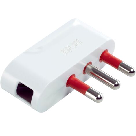 Spina mobile 90 gradi rosi 10a 2p+t 250v spa11 bianco - rs9706b