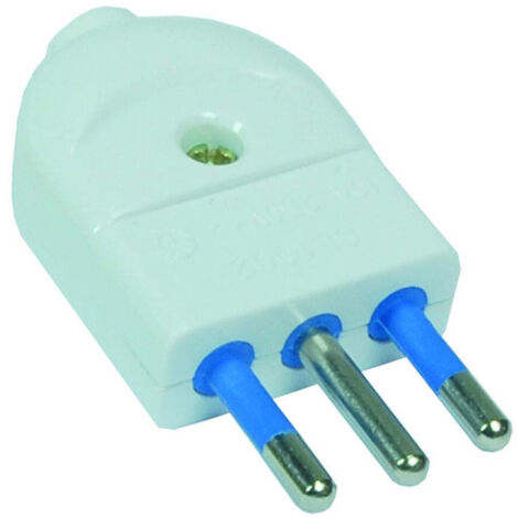 Spina normale 2p+t bianca - Specifiche: 10A bianca - 20 pz