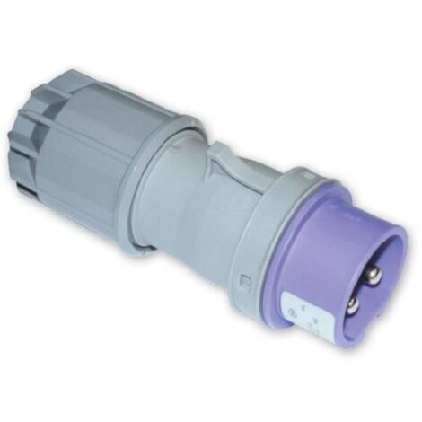 Spina per bassissima tensione, 24V, 2P, 16A, IP54, viola - Rosi 9211