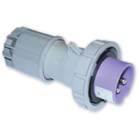 Spina per bassissima tensione, 24V, 2P, 16A, IP67, viola - Rosi 9171