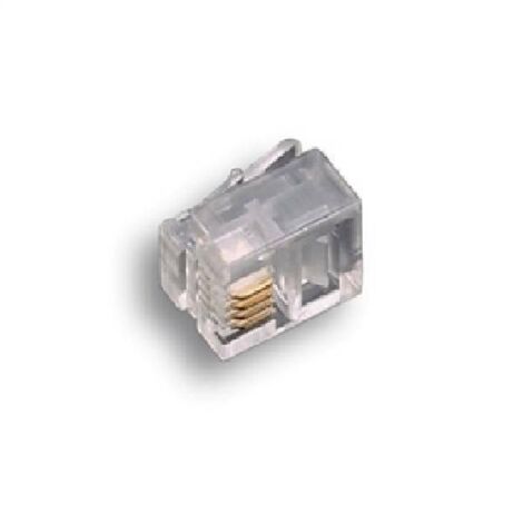 Spina plug RJ12 6/6 trasparente Fanton 22300