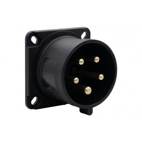 Spina ricevente per quadro elettrico 32A/5P 380V-415V /FE/ IP44 nero F7.0176