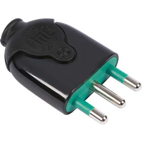 Spina s17 2p+t 16a smontabile bico colore nero fanton 80021