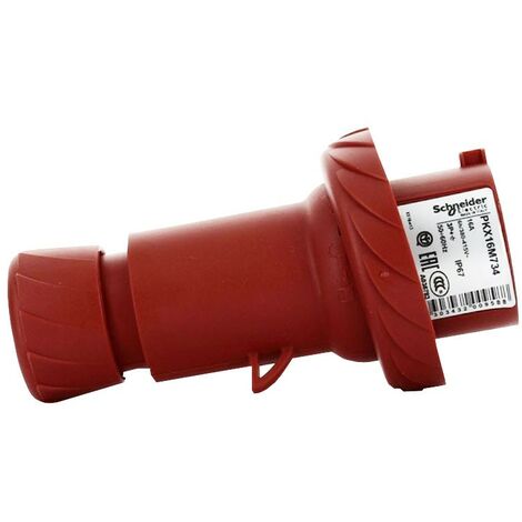 Spina Schneider industriale mobile 3X16A+T 400V IP67 rossa  PKX16M734