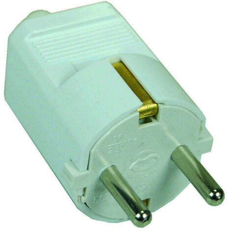 Spina schuko 2P+T bianca - 16A - confezione da 20 pz - SYNTESY