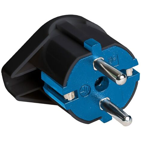 Spina Schuko con Uscita Laterale 16A 250V t/tl 4.8mm Nera Solera 6566N
