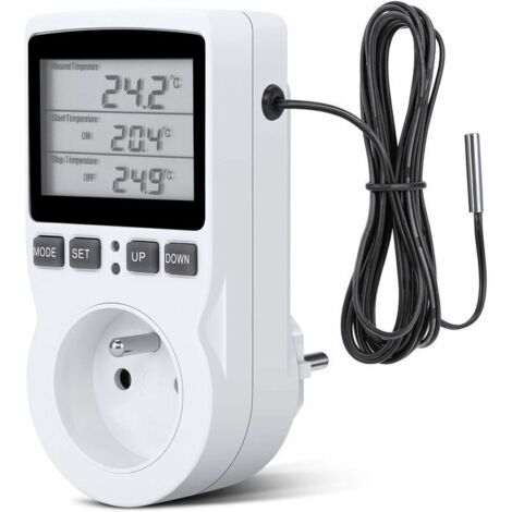 Spina termostatica, spina con timer digitale, spina digitale programmabile con sonda, timer digitale programmabile, spina termostatica per riscaldamento di serre e acquari