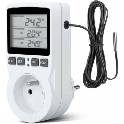 Spina termostatica, spina con timer digitale, spina digitale programmabile con sonda, timer digitale programmabile, spina termostatica per riscaldamento di serre e acquari