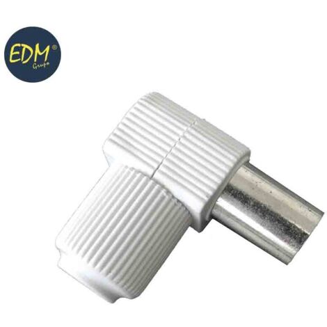 Spina TV angolata maschio retrattile da 9,5 mm