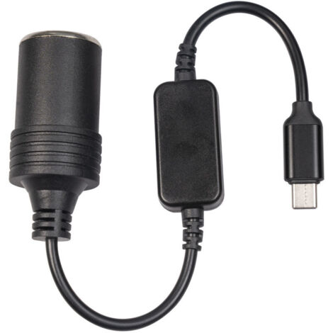 Spina USB-A per presa accendisigari, cavo convertitore 12 V, convertitore presa auto, presa accendisigari auto per GPS E-Dog