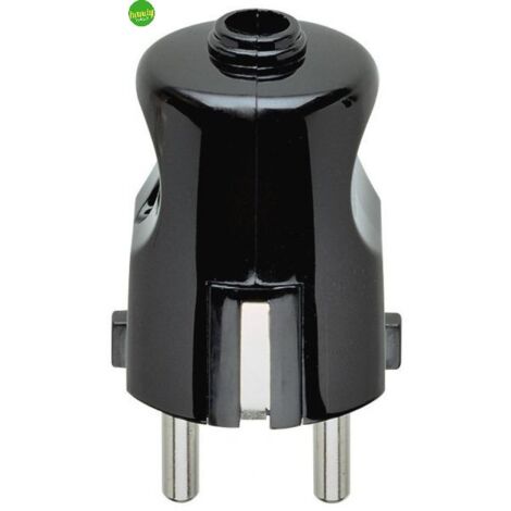 Spina Vimar 2P+T 16A tedesco assiale nero