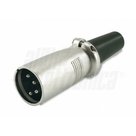 Spina Xlr Con Manicotto Serracavo In Gomma 4 Poli