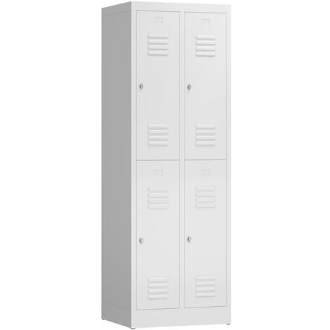 ClassiX Garderobenschrank, 2 Abteile doppelstöckig, 1800 x 590 x 500 mm