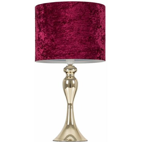 crushed velvet bedside lamp