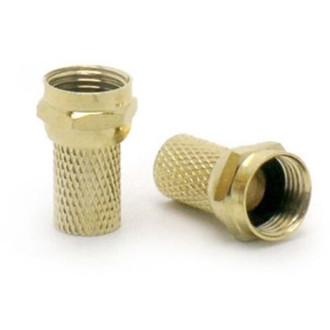 SPINE TV FEMMINA 2 PEZZI DA AVVITARE PER CAVI DA 6,8 CON O-RING