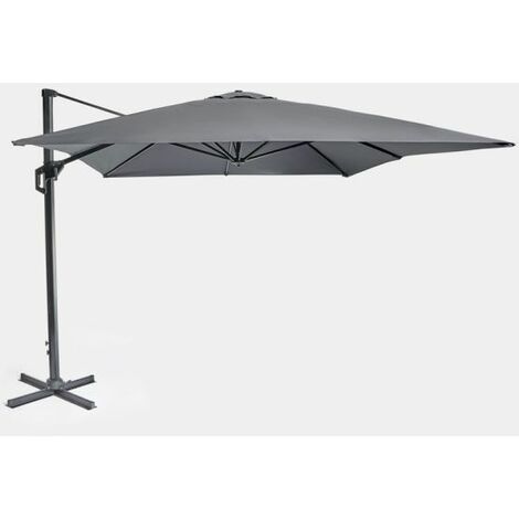 Spinningfield 3x4M Roma Cantilever Parasol, UV Protection Garden Umbrella With Air Vent, Aluminium Material Patio Umbrella