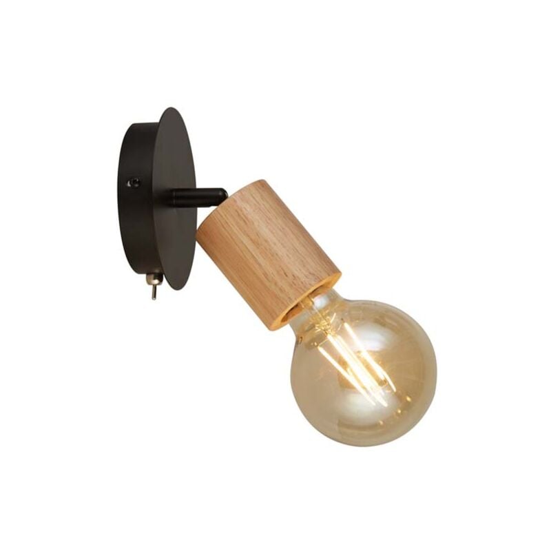 Applique murale en acier, spot pivotant, interrupteur d'éclairage pour chambre à coucher