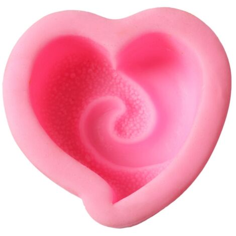 Spiral Loving Heart Cake Baking Cookie Chocolate Sugar Paste Candle Soap Silicone Mold Bakeware