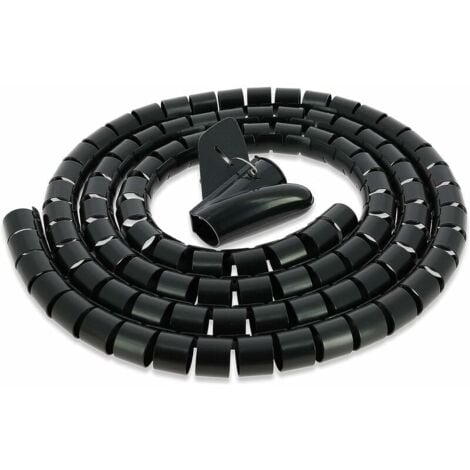 Spiral sheath for electric cable 22 mm x 10m – Premium quality cable management – Cable conduit, braided sheath, cable protection, braided electrical sheath, office cable conduit