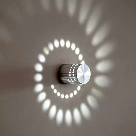 Spiral Wandleuchte Wandleuchte 3W Moderne LED Wandleuchte f��r Schlafzimmer, Korridor, Flur, Bar, Caf��, Wohnzimmer (weies Licht)