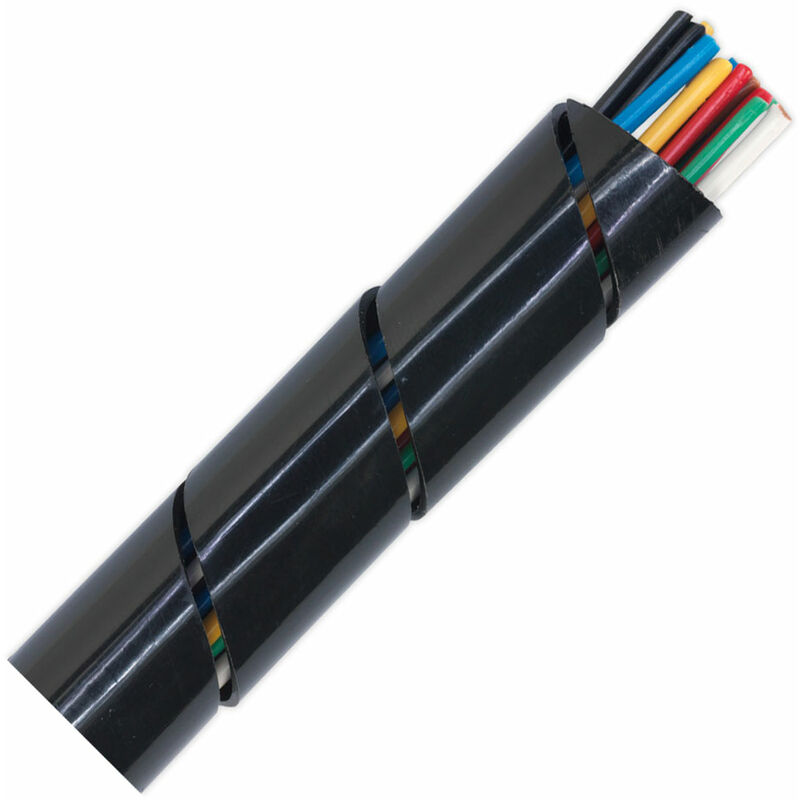 SWS2244 Spiral Wrap Cable Sleeving Ø22-44mm 10mtr - Sealey