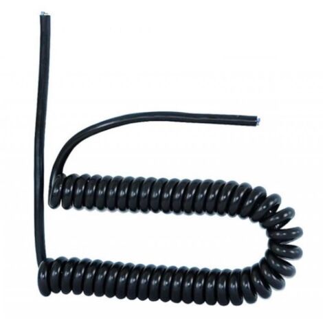 Spiralanschlusskabel 3x1,50 05VVH8-F schwarz - 5 m
