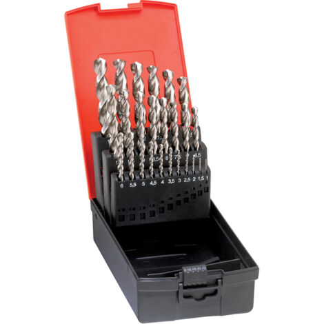 Spiralbohrer-Set DIN338 HSSE geschliffen Typ N 1-5,9mm FORMAT