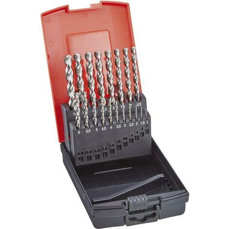 Spiralbohrer-Set DIN338 HSSE Typ TF 1,0-10,0mm um 0,5mm steigend 19-teilig FORMAT