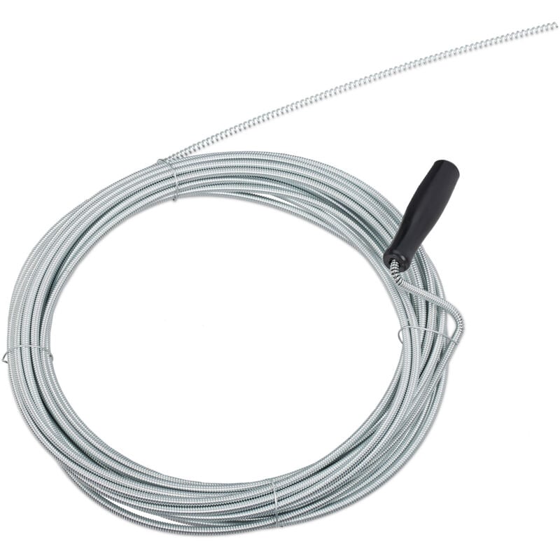 Relaxdays - Spirale de nettoyage de tuyaux 10 m, lot de 2, nettoyage mécanique, Drainage,WC, douche, d'éviers, d 5 mm
