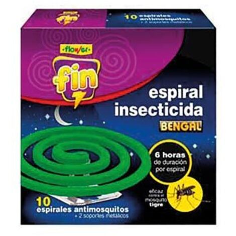 Spirale insecticide fine 10 unités + 2 supports FLOWER - Efficacité ciblée - 06627