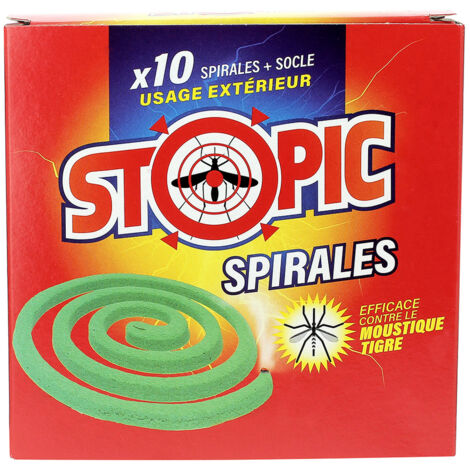 Spirales Anti-moustiques Lot De 10 + Socle Tp18 - Stopic
