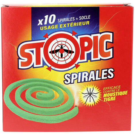 Spirales Anti-moustiques Lot De 10 + Socle Tp18 - Stopic