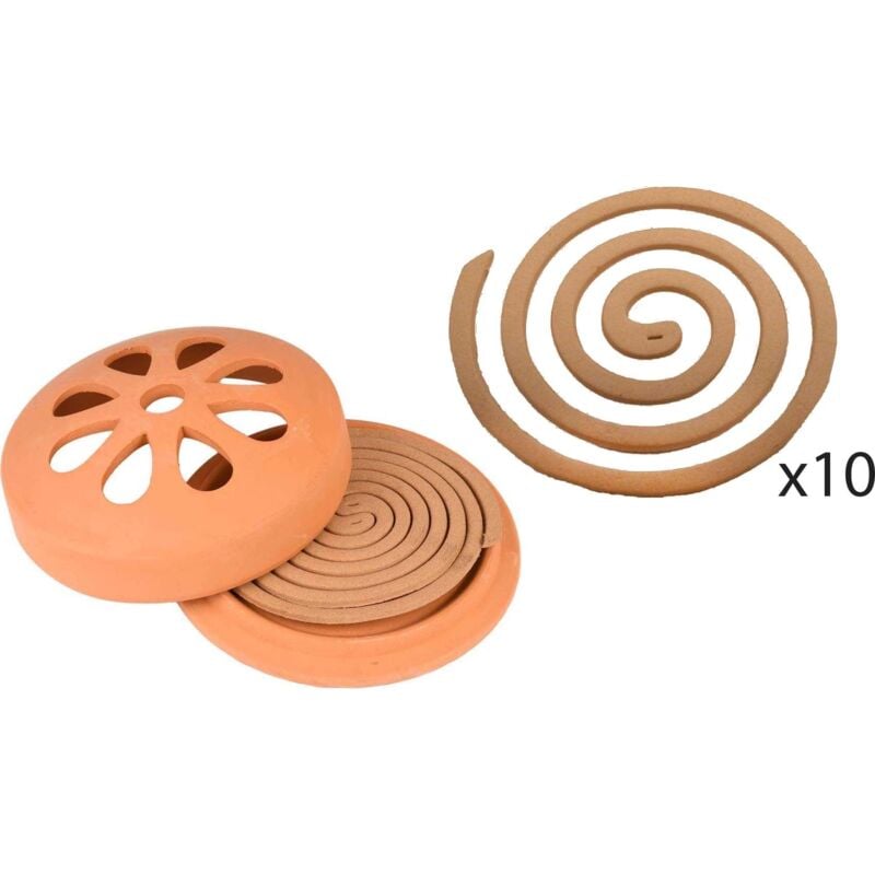 Esschert Design - Spirales citronnelle en terre cuite Lot de 4