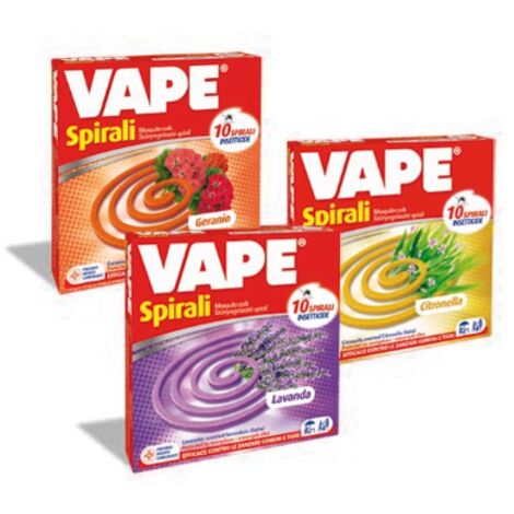 Spirali antizanzara Vape Fumakilla alla citronella 10 pezzi