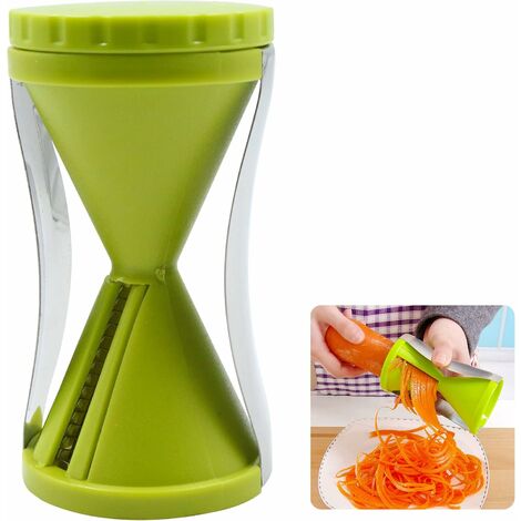  2Pcs Spiralizer Vegetable Slicer,Handheld Spiralizer Vegetable  Fruit Spaghetti Zucchini Noodle Maker Grater Slicer Cutters, Kitchen Gadget  Funnel Carrot Radish Cutter Shred Slicer Spiral Tools: Home & Kitchen