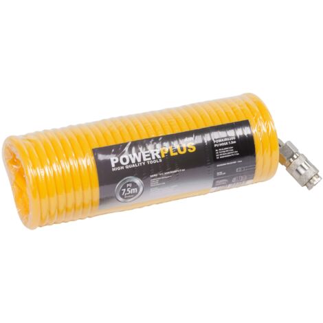 Spiralluftschlauch 7,5 m Schnellkupplung powair0200 powerplus