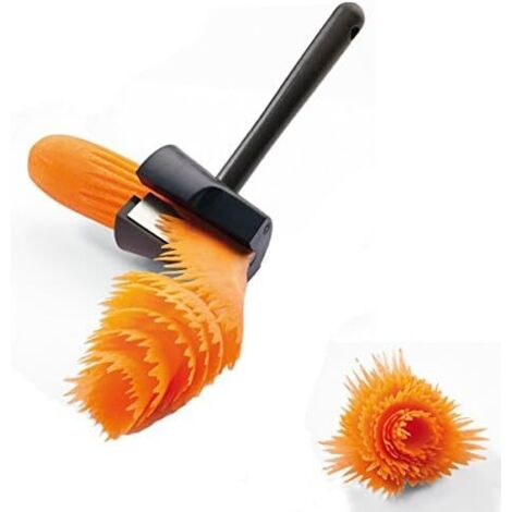 Spiralschneider, Spiralblumenroller, Karotten-Spiralschneider, Gemüsespiralschneider, Handschneider für Obst und Gemüse, Spiraltrichter