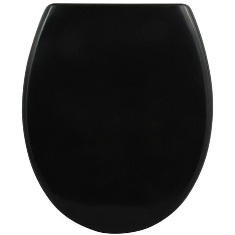 Spirella - Abattant wc easy clip Thermo Dur Noir - Charnières Inox