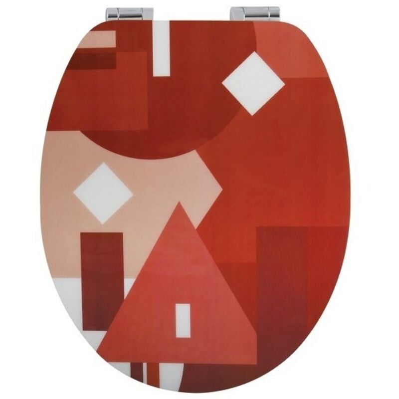 Abattant Wc MDF Terracotta Effet Gloss - Charnières Zinc Spirella