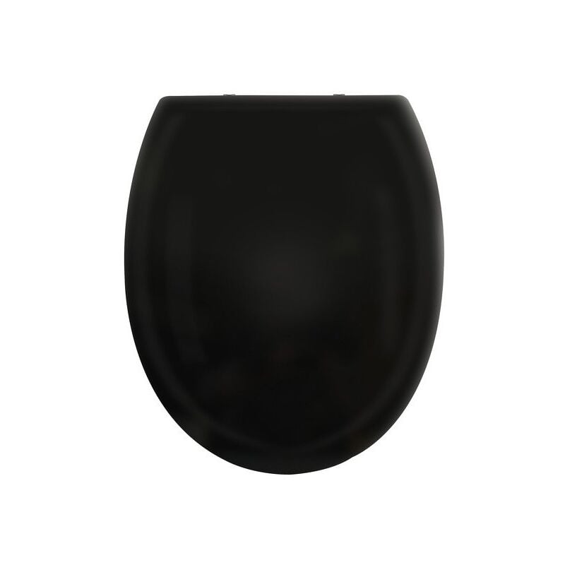 Spirella - Abattant wc harry Noir - Charnière Zinc